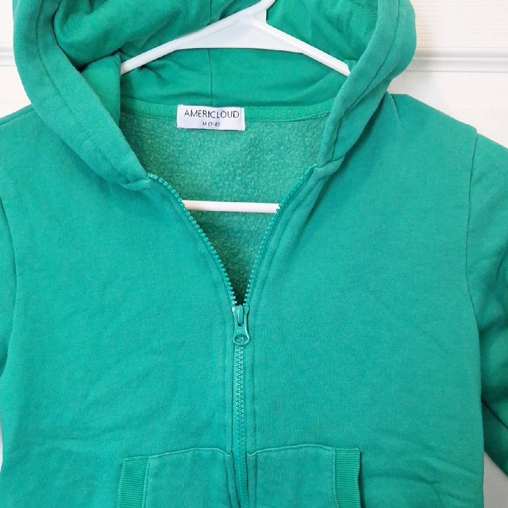 Teal Kids Zip-Up Hoodie